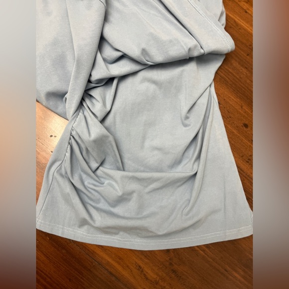 Strut & Bolt Shoulder Pad Wrap Dress Blue Size S / M Casual Comfortable Summer - Picture 12 of 16